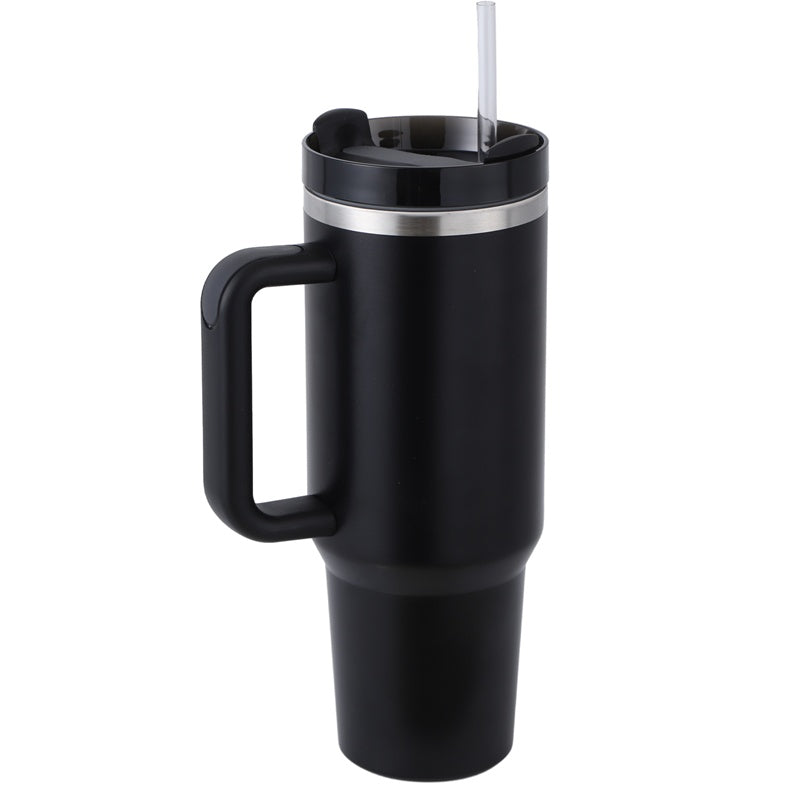 Tasse de café portable de 40 onces avec poignée, bouteille d'eau en acier inoxydable pour voiture, grande capacité, sans bisphénol A.