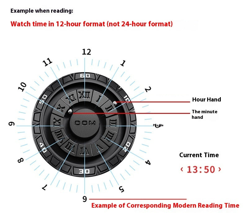 Montre personnalisée créative à suspension magnétique étanche.