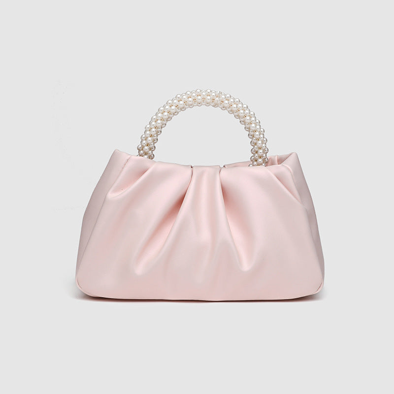 Sac à main doux, sac nuage croisé plissé tout-aller pour femme