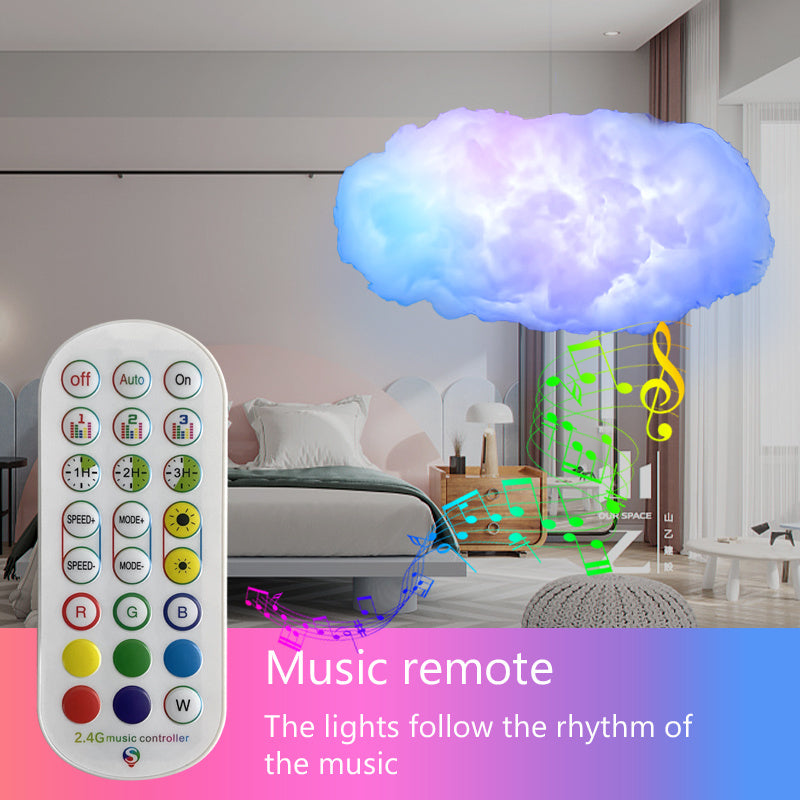 USB Cloud Light APP Contrôle Synchronisation de la musique 3D RGBIC Lumière ambiante Simulation de foudre Nuages Chambre à coucher Lumière de la pièce