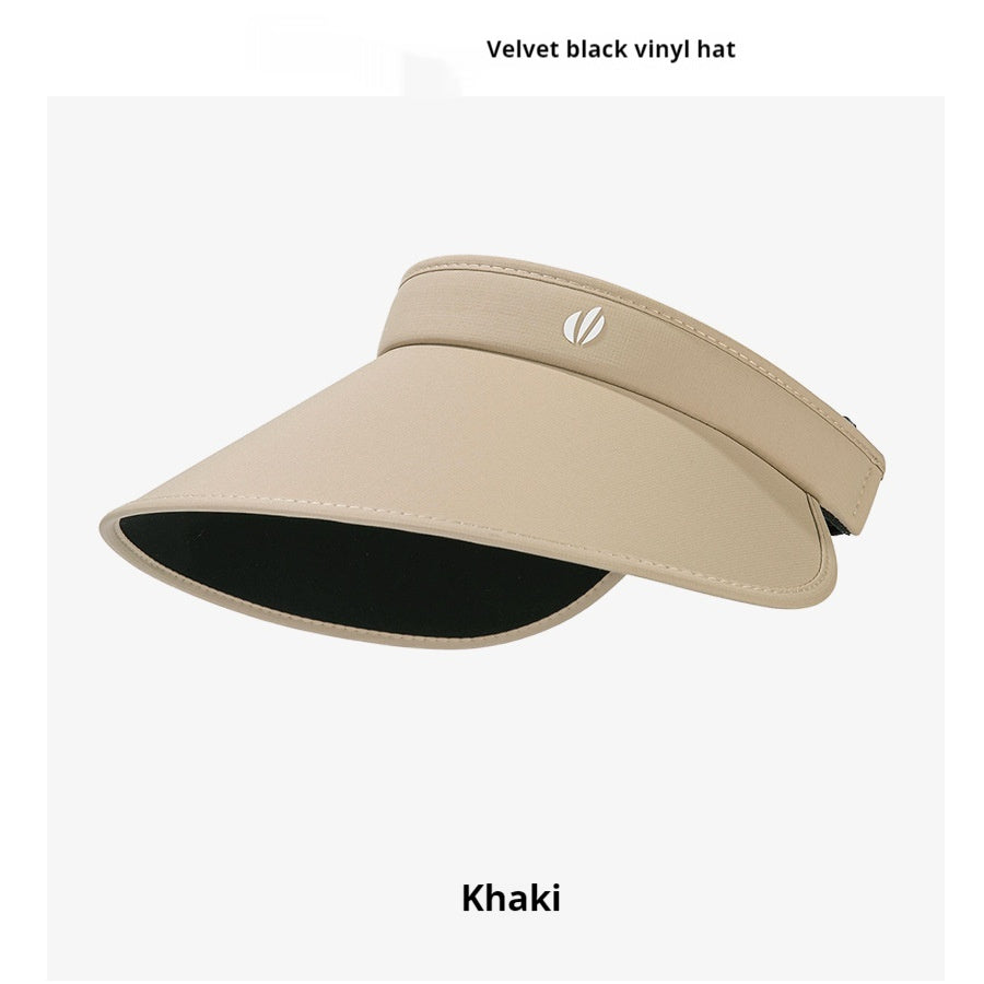 Velours Vinyle Topless Chapeau Pliable Soleil Chapeau Sports de plein air - Ivory Deals Market