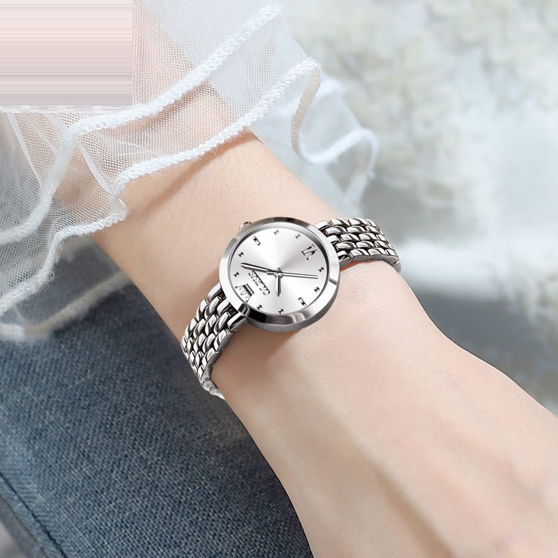 Montre pour femmes étanche en quartz, de style simple.