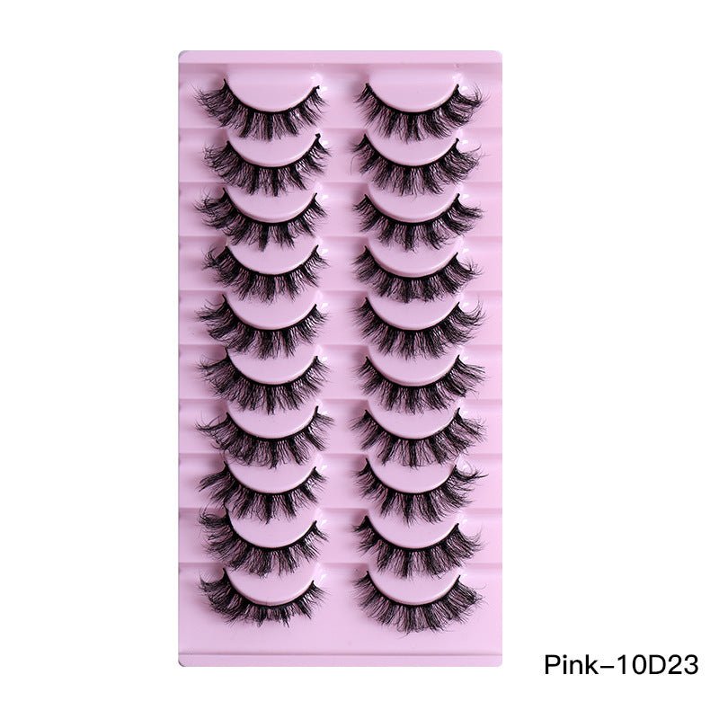 10 paires de cils naturels épais et bouclés - Ivory Deals Market