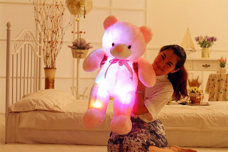 Ours en peluche lumineux à LED créatif, cadeau de Noël coloré et brillant pour enfants