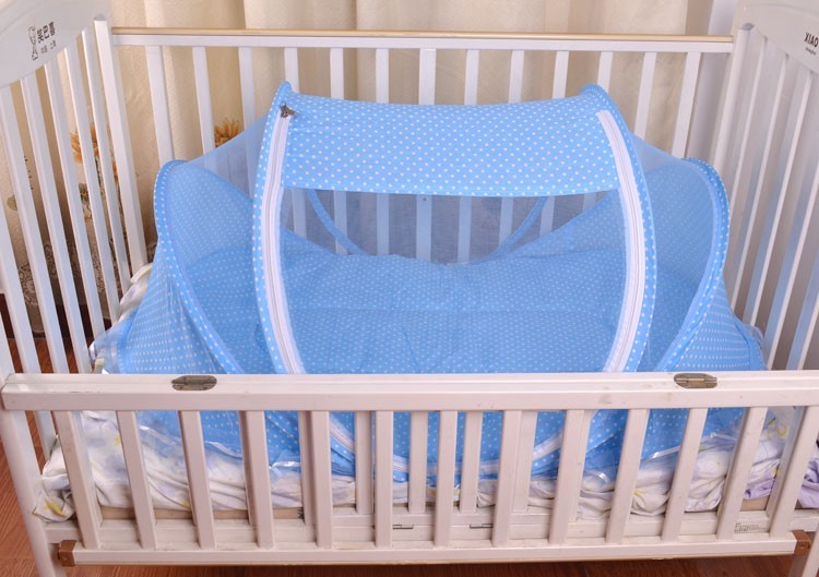 Pliable Bébé Moustiquaire Avec Oreiller + Net 2 pièces Ensemble