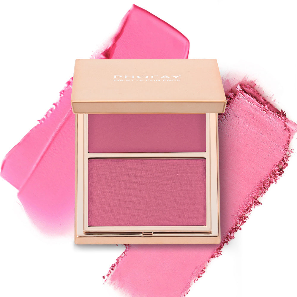 PHOFAY Double-Prendre crème et poudre Blush Duo