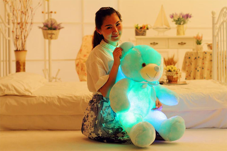 Ours en peluche lumineux à LED créatif, cadeau de Noël coloré et brillant pour enfants