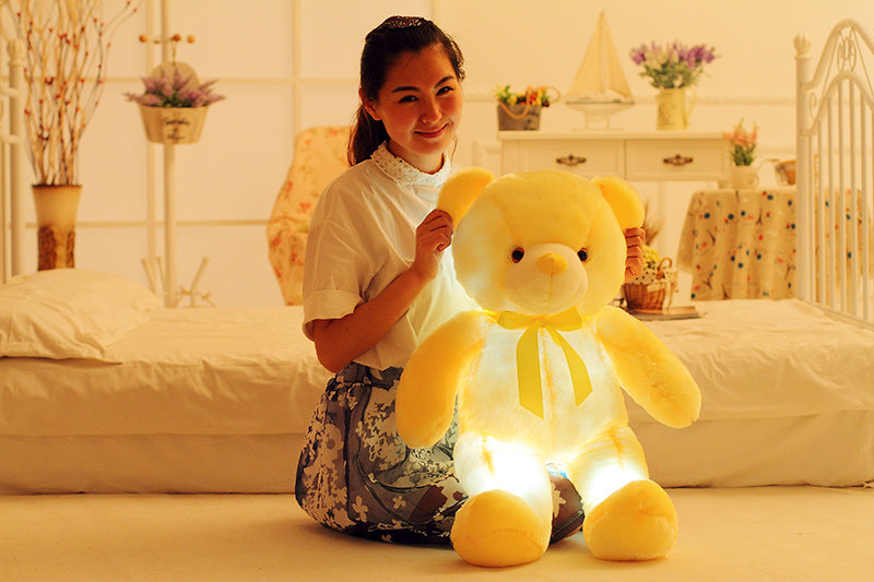 Ours en peluche lumineux à LED créatif, cadeau de Noël coloré et brillant pour enfants