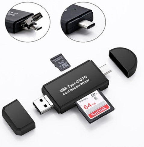 Тип C & micro USB и USB 3 в 1 OTG картридер высокоскоростной USB2.0 Универсальный OTG TF /SD для android компьютер заголовки расширения - Ivory Deals Market