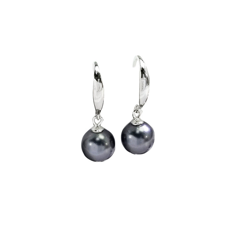 Mode d'automne et d'hiver tendance boucles d'oreilles en argent sterling perle - Ivory Deals Market