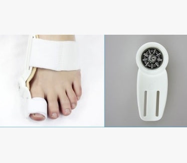 Correcteur d'hallux valgus avec séparateur de pied valgus.