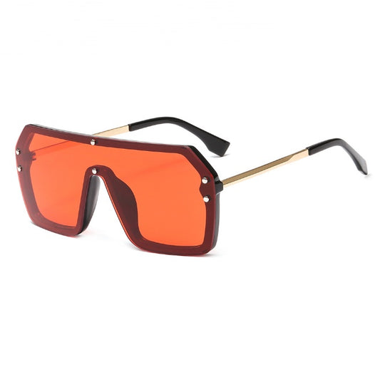 Lunettes de soleil surdimensionnées, style mode, verres carrés, miroir, UV400, pour femmes et hommes, marques.