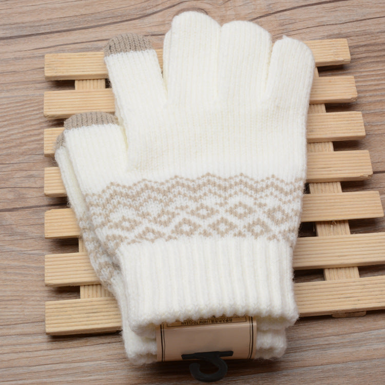 Gants tricotés pour écran tactile.