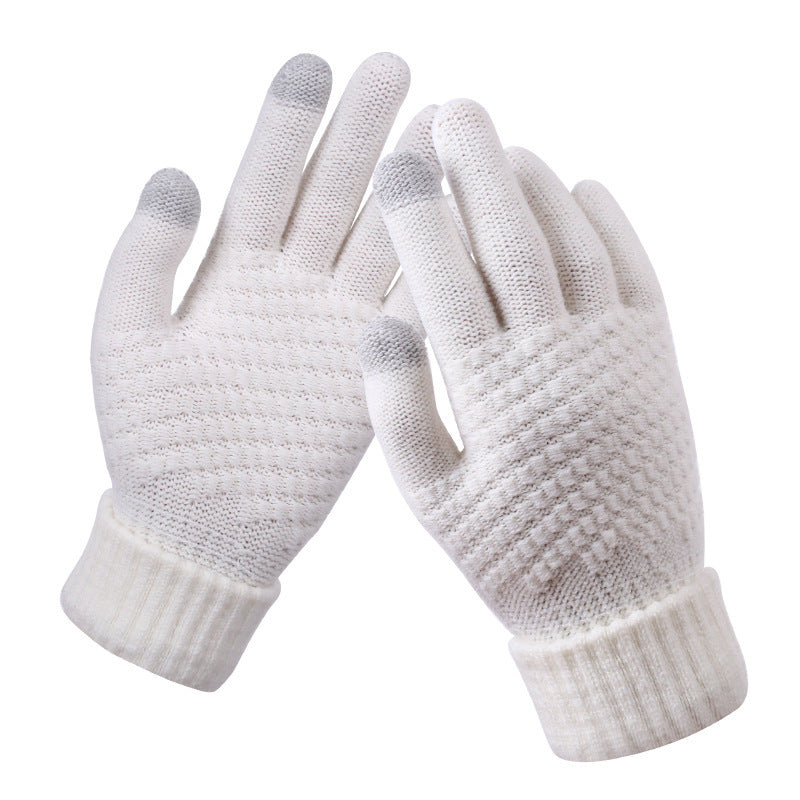 Gants tricotés pour écran tactile.