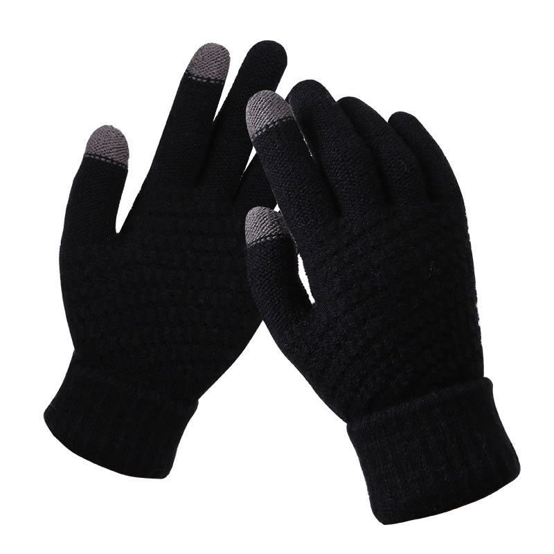 Gants tricotés pour écran tactile.