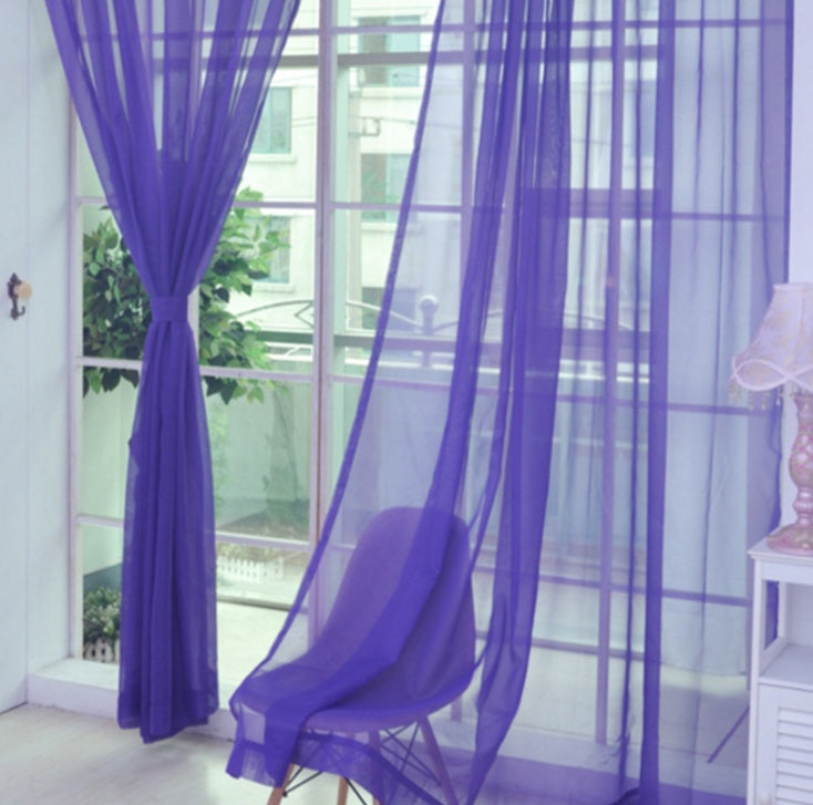 Rideaux en tulle solide modernes pour le salon, rideaux en tulle transparents pour la chambre à coucher.