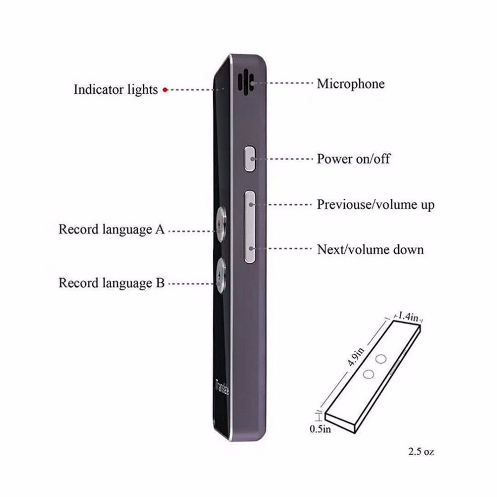 Traducteur instantané vocale pour smartphone, prend en charge les traductions dans plus de 30 langues - Ivory Deals Market