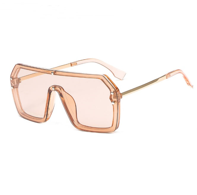 Lunettes de soleil surdimensionnées, style mode, verres carrés, miroir, UV400, pour femmes et hommes, marques.