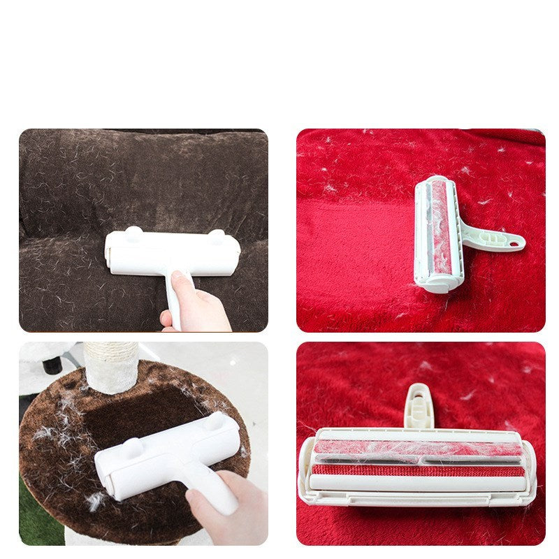 Rouleau de nettoyage anti-poils à double sens pour animaux de compagnie, brosse à enlever les peluches pour vêtements et tapis, rasoir à peluches.