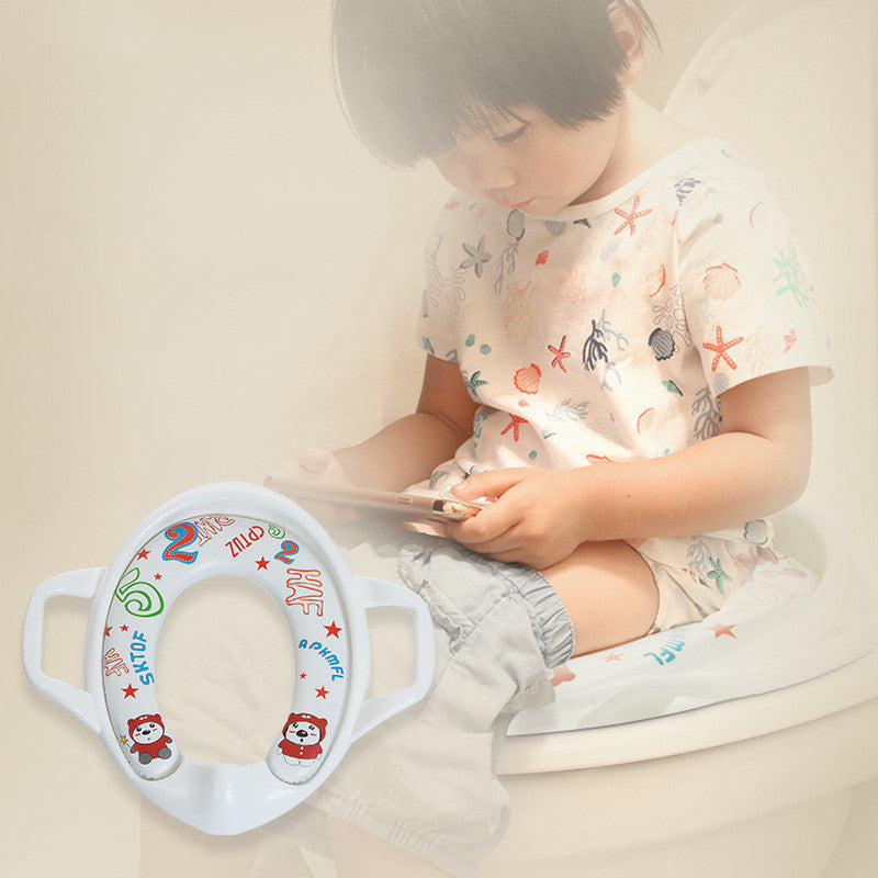 Siège de toilette Siège pour bébé Siège de toilette Coussin doux Siège de toilette d'assistance