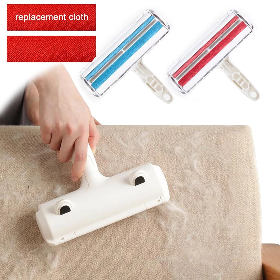 Rouleau de nettoyage anti-poils à double sens pour animaux de compagnie, brosse à enlever les peluches pour vêtements et tapis, rasoir à peluches.