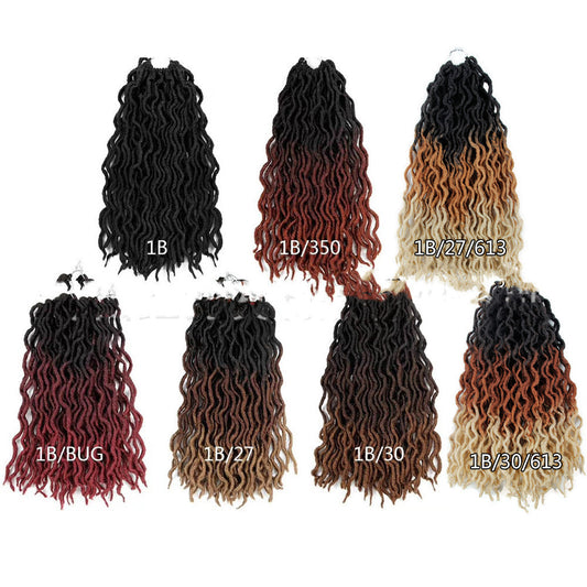 Perruque Ombre Bouclés Crochet Cheveux Synthétique Tressage Extensions de Cheveux - Ivory Deals Market