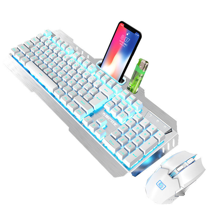 Xinmeng 670 Ensemble clavier et souris sans fil avec recharge Luminous Clavier et souris Jeu Cross-Border