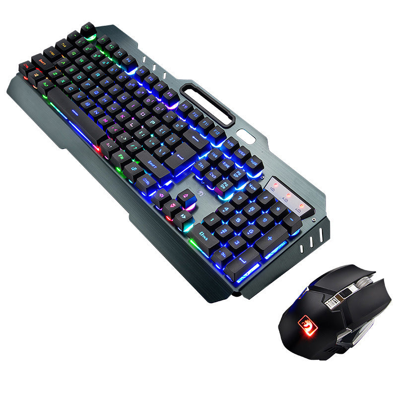 Xinmeng 670 Ensemble clavier et souris sans fil avec recharge Luminous Clavier et souris Jeu Cross-Border