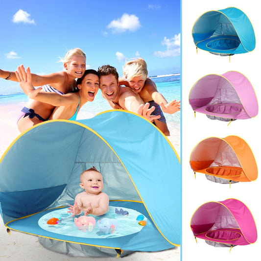 Tente de plage pour bébé, facile à plier, imperméable et protégeant contre les UV