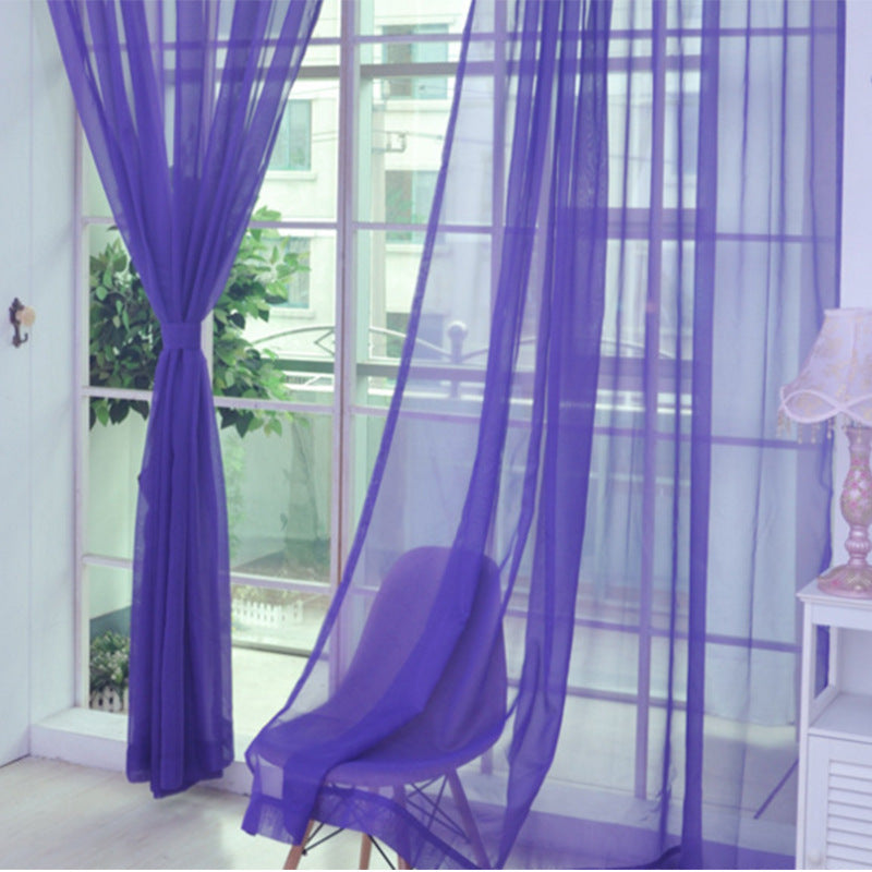 Rideaux en tulle solide modernes pour le salon, rideaux en tulle transparents pour la chambre à coucher.