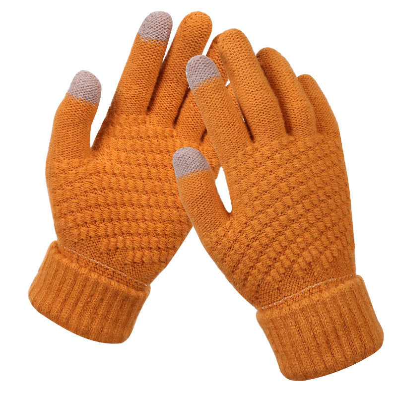 Gants tricotés pour écran tactile.