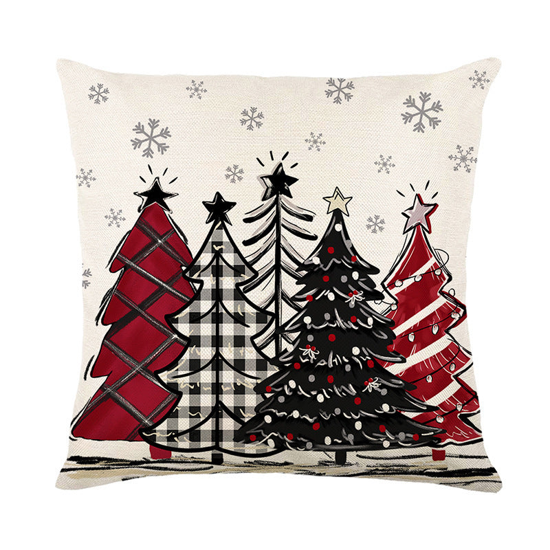 Housse de coussin de Noël, taie d'oreiller Joyeux Noël pour la décoration de la maison en 2024, ornement de Noël, cadeau de bonne année.