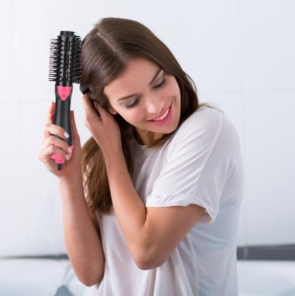 Sèche-cheveux électrique à une étape, peigne multifonction, lisseur et boucleur