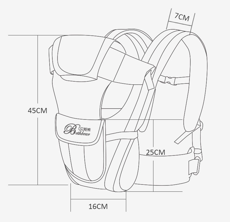 Porte-bébés à double épaule  Fournitures de voyage pour la mère et l'enfant