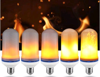 Simulation flamme ampoule LED lumière de flamme battante trois vitesses E27 vis universelle tonalité lumière d'ambiance