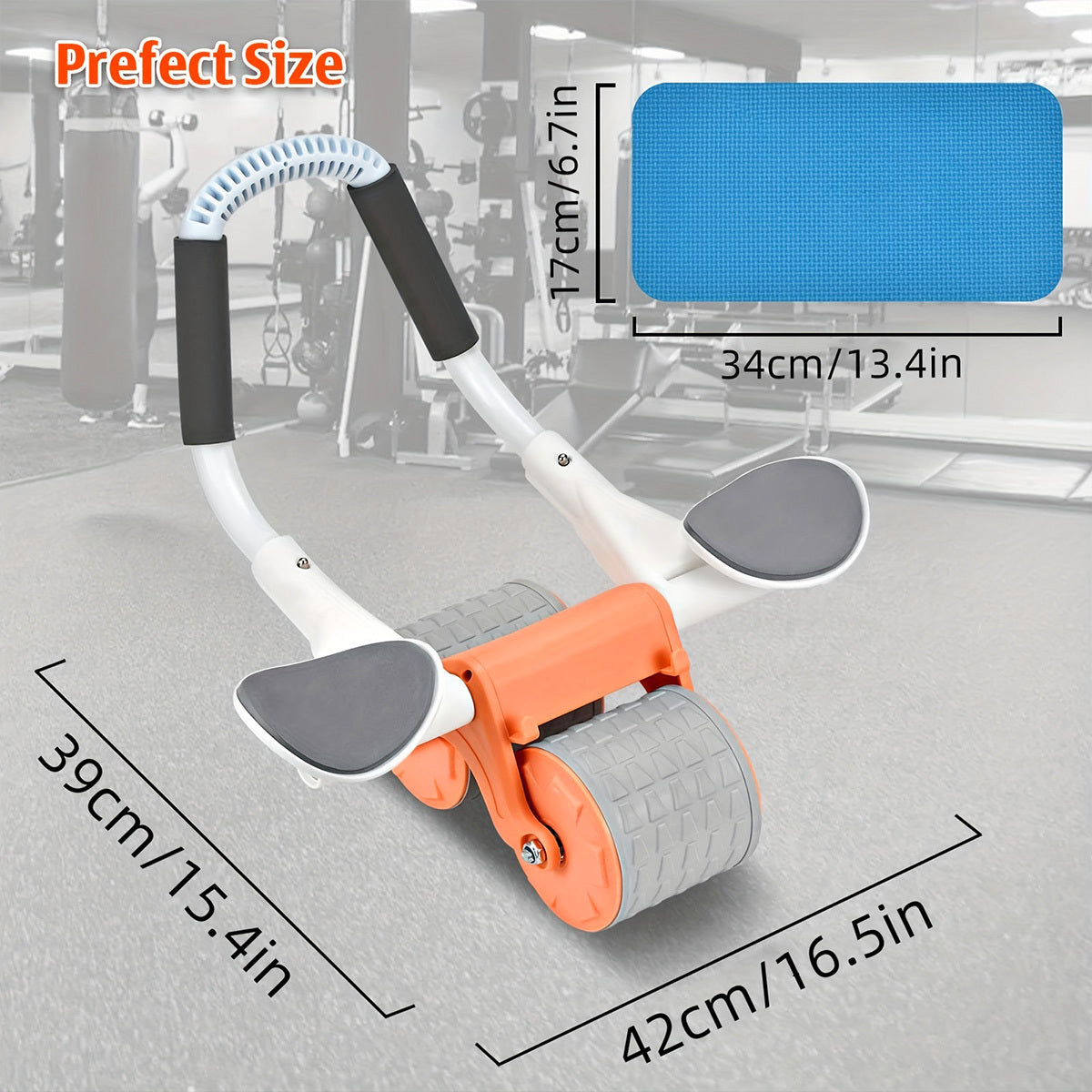 Support de coude Roue abdominale de rebond automatique Roue Ab Rouleau pour exercice abdominal Machine Abs Équipement d'entraînement,de Dolly Renforcement Training Fitness Ventre Soutien automatique Rebond A - Ivory Deals Market