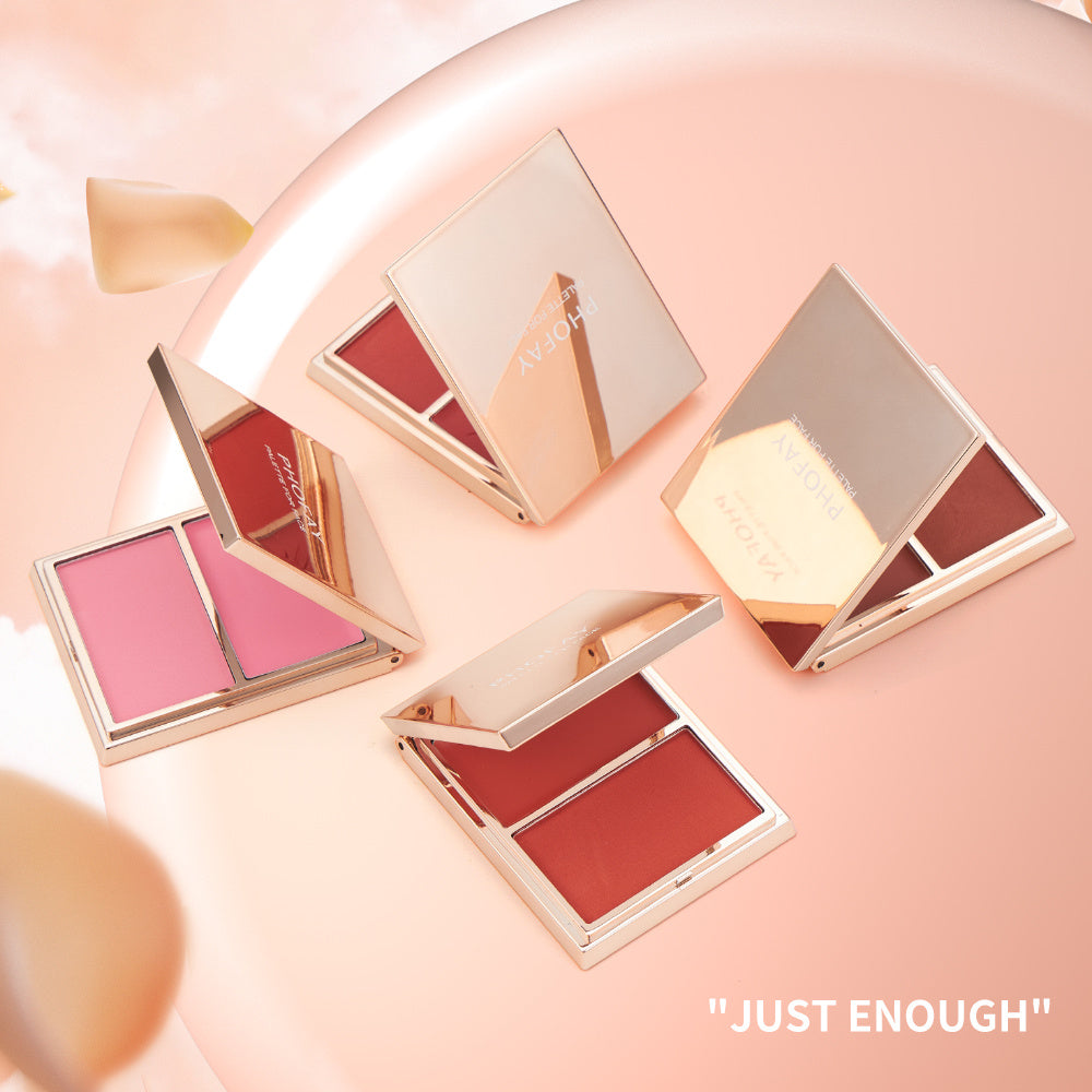 PHOFAY Double-Prendre crème et poudre Blush Duo