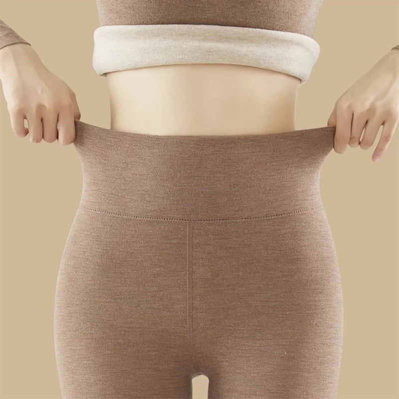 Leggings d'hiver en cachemire, pantalons serrés en velours plus, mode taille haute ajustée pour femmes.