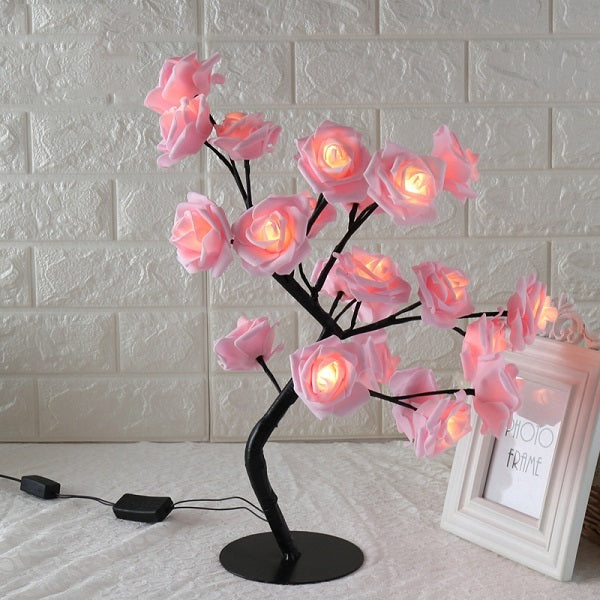 Rose lampe de table arbre à induction - Ivory Deals Market