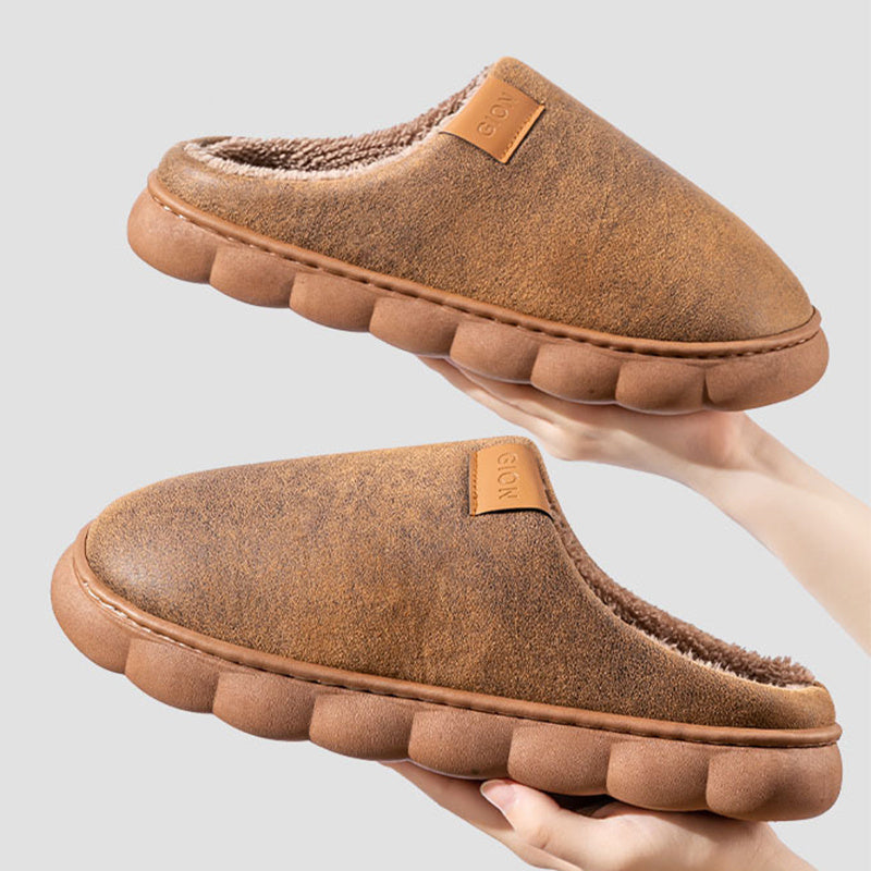 Pantoufles de maison pour hommes Hiver Chaud Polaire Chaussures Intérieur Chambre Sol Pantoufles En Peluche Pour Femmes Couple