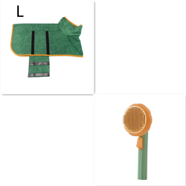 Nouvelle brosse pour chat domestique très demandée, peigne en acier à main avec système d'auto-nettoyage pour enlever les poils.