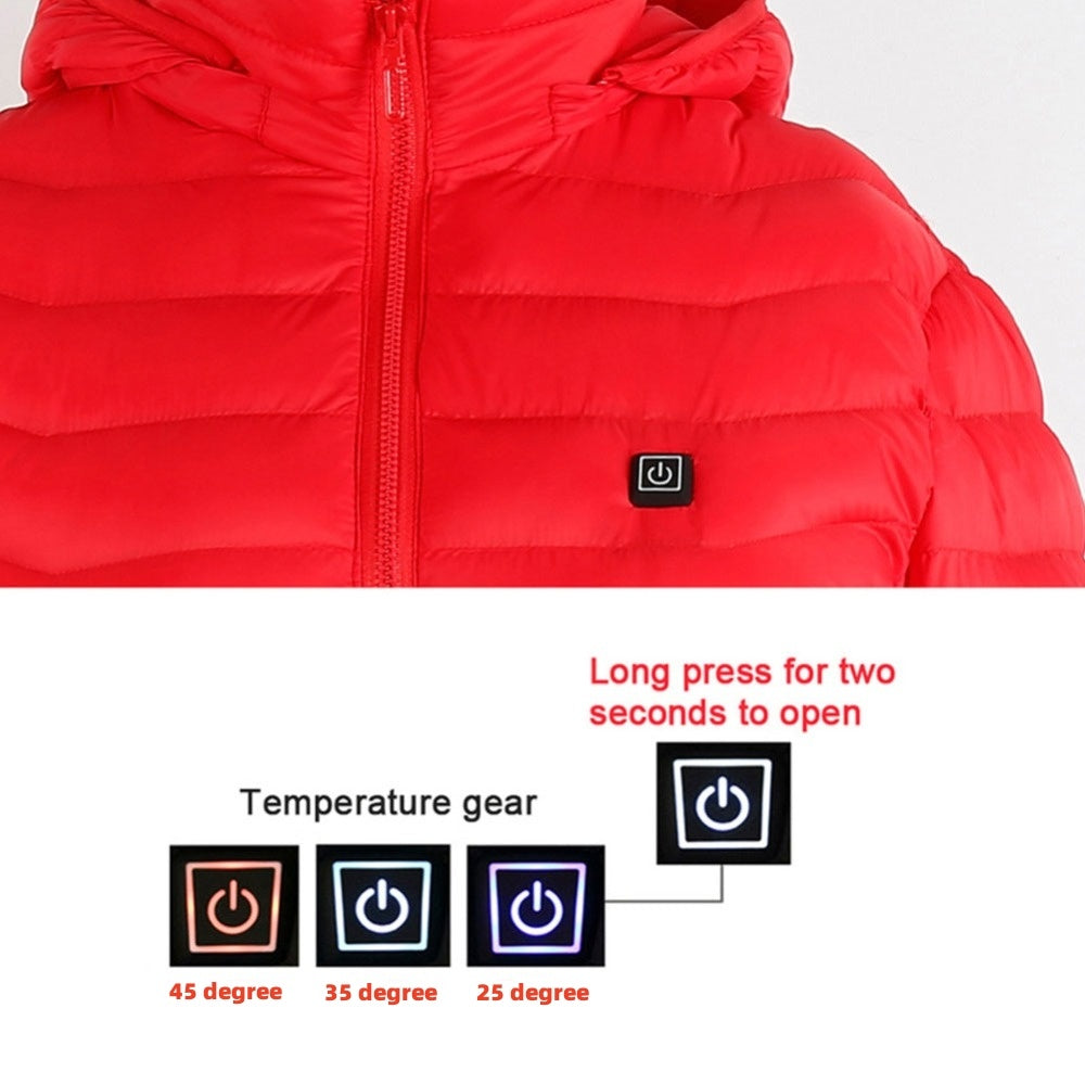 Nouveau manteau de veste chauffante USB veste électrique Manteau en coton chauffage Vêtements thermiques Gilet chauffant Vêtements pour hommes Vêtements d’hiver