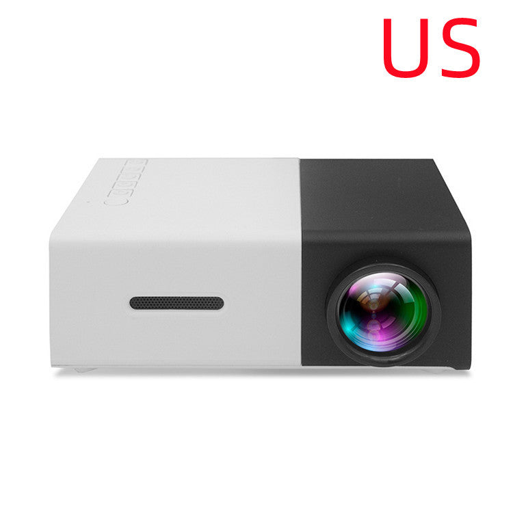 Projecteur portable 3D HD à domicile avec haut-parleur HDMI et port USB, mini projecteur YG300