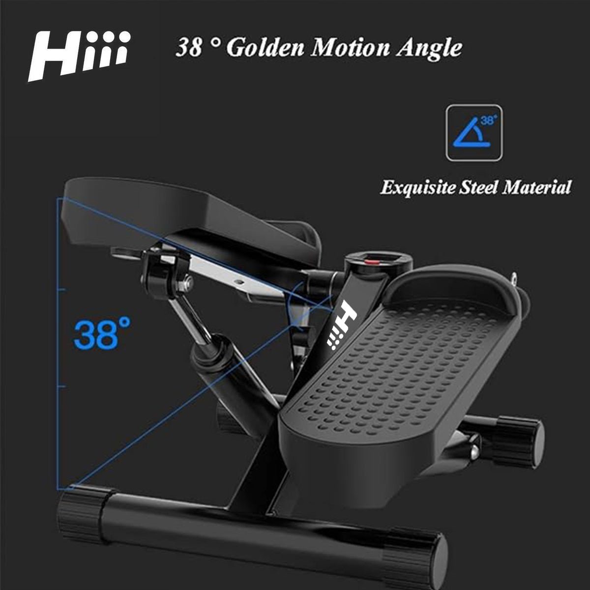 1pc, Steppers pour faire de l'exercice à la maison, Mini Stepper avec une capacité de 330 lb, Machine d'entraînement avec des bandes de résistance. - Ivory Deals Market