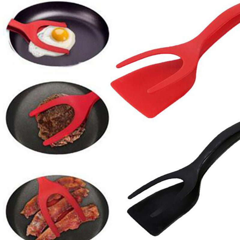 2 en 1 Pince et Spatule pour Oeufs, Pince à Pancakes, Omelette et Pain Perdu - Accessoires de Cuisine - Ivory Deals Market