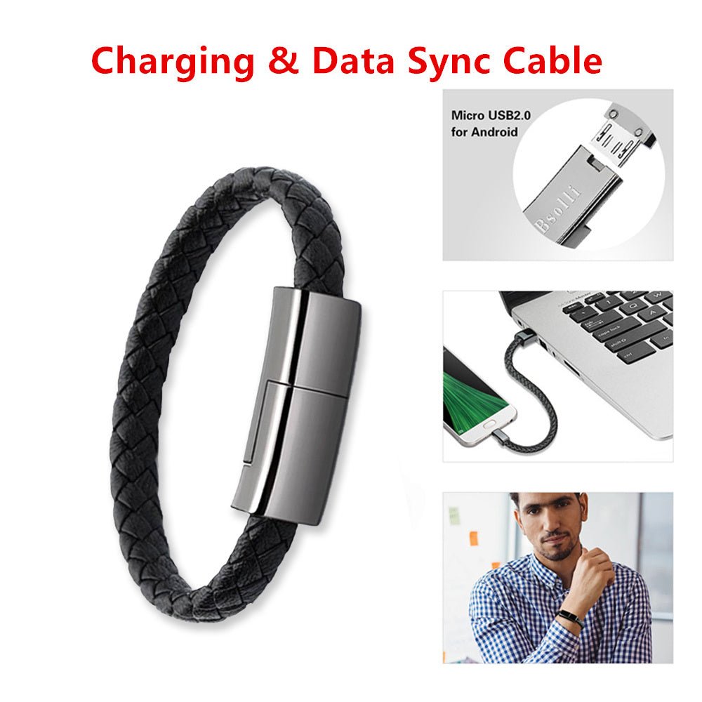 2022 nouveau Bracelet Chargeur USB De Charge Câble de Données De Charge Cordon Pour IPhone14 13 Max USB C Câble Pour Téléphone Micro câble - Ivory Deals Market