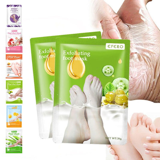 2024 nouveau masque exfoliant pour les pieds SPA pédicure chaussettes enlever la peau morte talons blanchissants peeling pieds soins de la peau anti fissuré - Ivory Deals Market