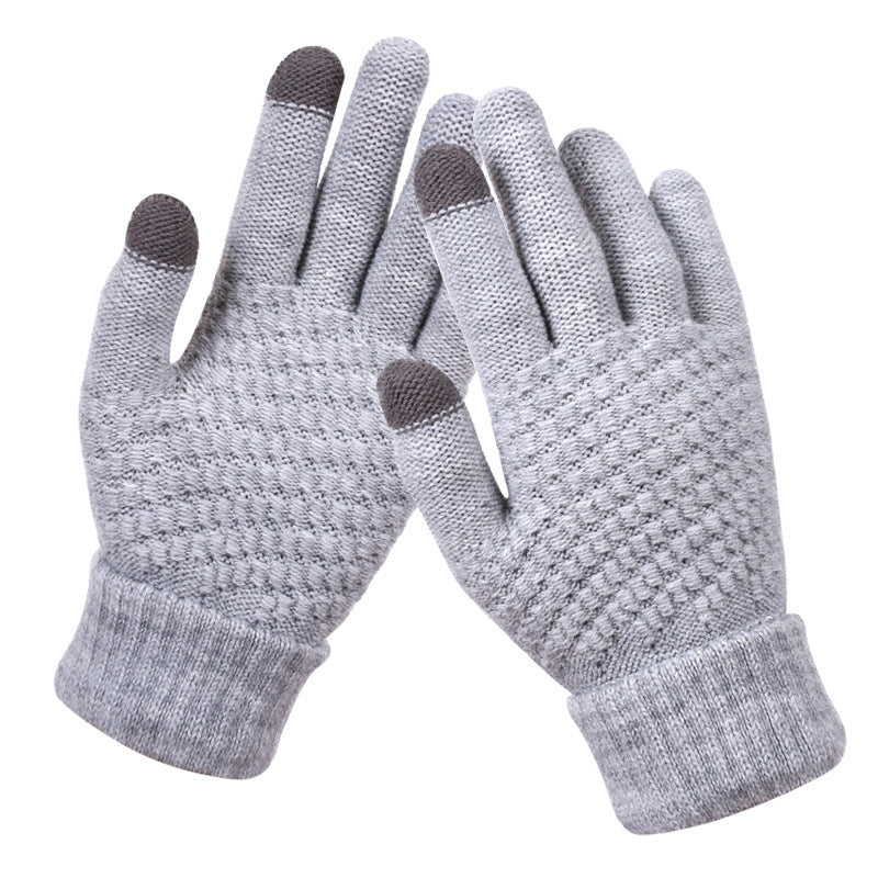 Gants tricotés pour écran tactile.