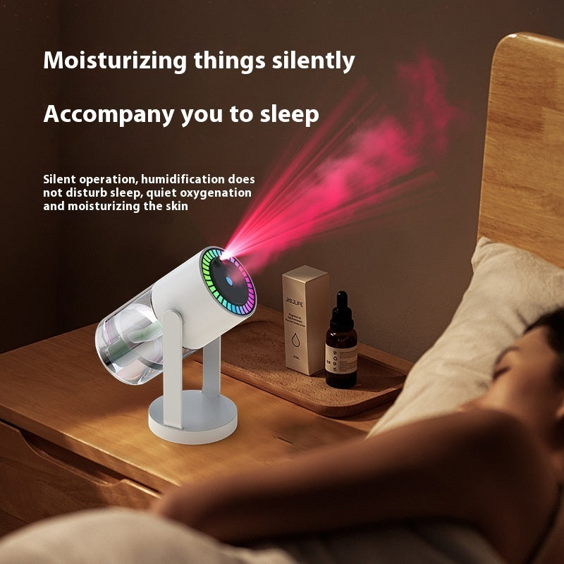 Nouvelle projection ciel étoilé lumière ambiante humidificateur petit portable anti-séchage brûlure voiture maison spray USB tête oscillante