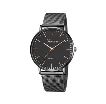 Montres décontractées pour femmes et hommes, montres-bracelets en acier inoxydable classiques GENEVA pour femmes